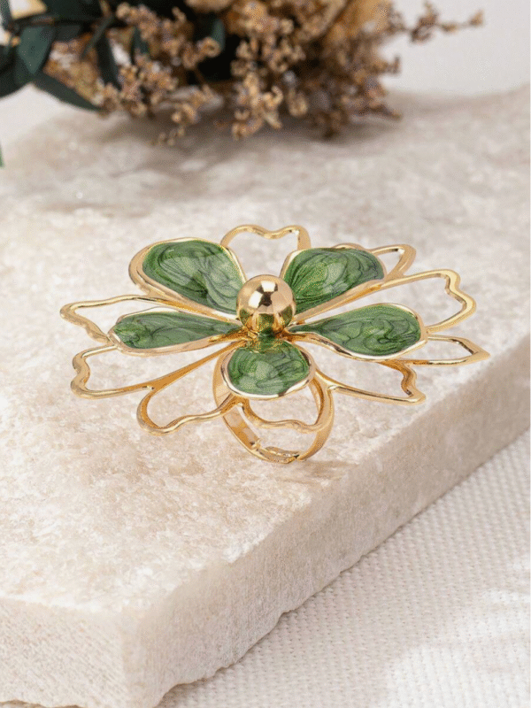 Parure Fleurs ornées 4 pcs – Image 8