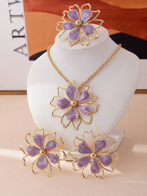 Parure Fleurs ornées 4 pcs – Image 15