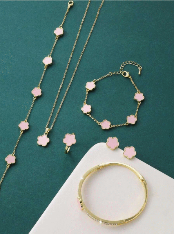 Parure trèfle rose – Image 2